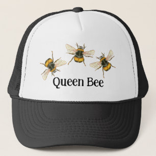 Queen Bee Bumblee Bee Customisable Illustration Trucker Hat