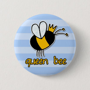 queen bee button sticker magnet