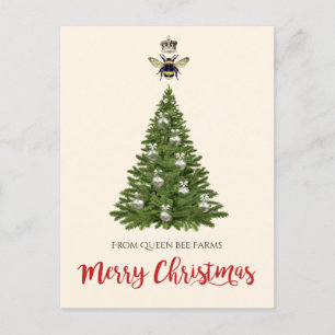 Queen Bee Crown Apiary Beekeeper Business Holiday Postcard