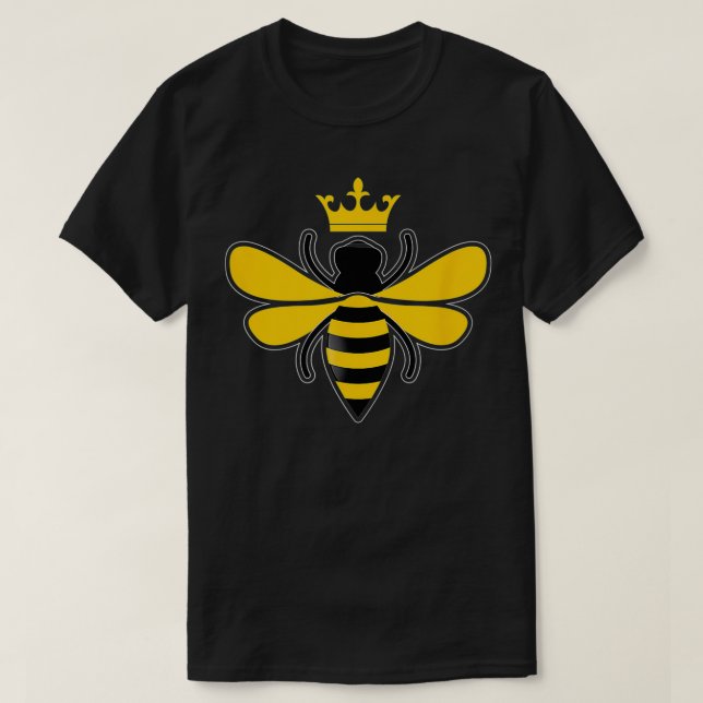 Queen Bee Crown Cute Hive Beekeeping Beekeeper App T-Shirt (Design Front)