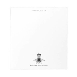 Queen Bee Crown From The Desk Of Personalized Notepad