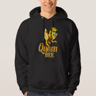 Queen Bee Crown Women Girls Honey Bee Hive Beekeep Hoodie