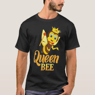 Queen Bee Crown Women Girls Honey Bee Hive Beekeep T-Shirt