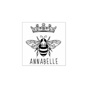 Queen Bee Crown Wood Art Stamp