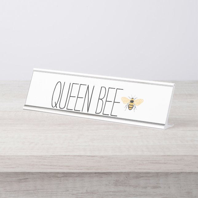 Queen Bee Desk Name Plate (Front)