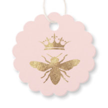 queen bee favour tags