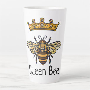 Queen Bee Gold Crown Latte Mug