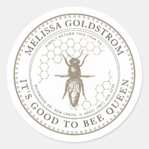 Queen Bee Good to be Queen Beekeeper ID Sticker