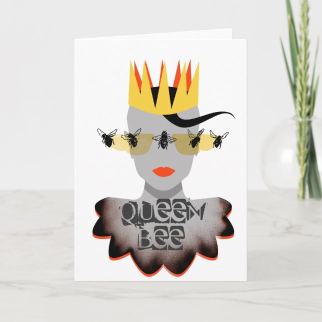 Queen Bee Greeting Card (Front)