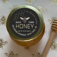 Queen Bee Honey Jar Label Raw Back Yard Honey
