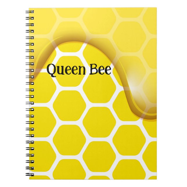 Queen Bee honeycomb honey  Notebook (Front)
