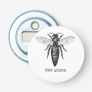 Queen Bee Illustration Classic Drawing Bottle Opener