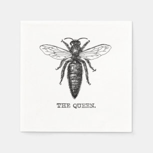 Queen Bee Illustration Classic Drawing Napkin