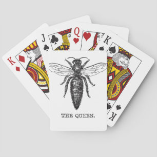 Queen Bee Illustration Classic Drawing Playing Cards