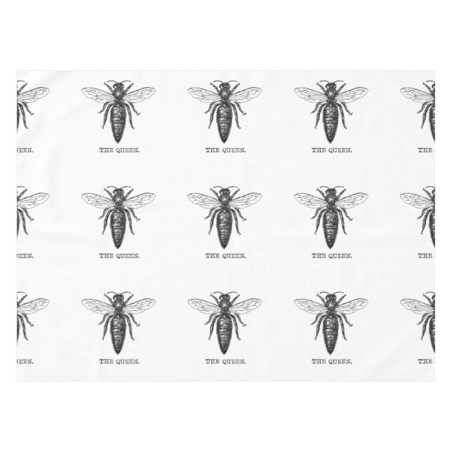 Queen Bee Illustration Classic Drawing Tablecloth (Front (Horizontal))