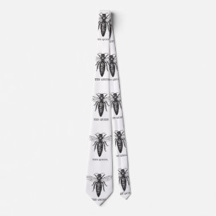 Queen Bee Illustration Classic Drawing Tie