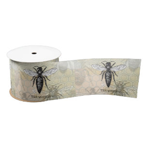 Queen Bee Insect Bees Honey Beehive Satin Ribbon