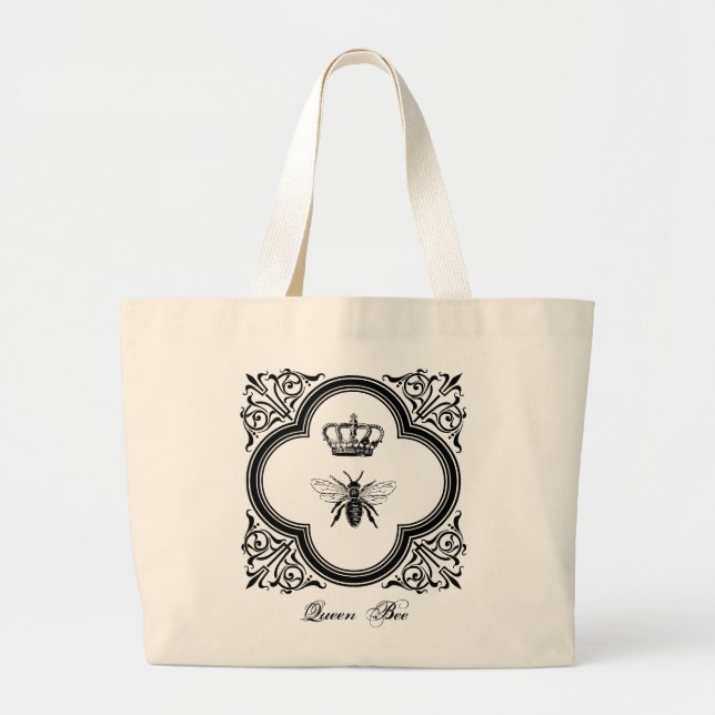 Queen Bee Large Tote Bag (Front)