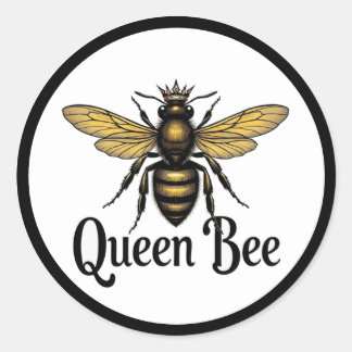 Queen Bee Latte Mug Classic Round Sticker