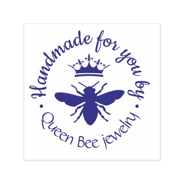 queen bee logo jewellery self-inking stamp (Design)