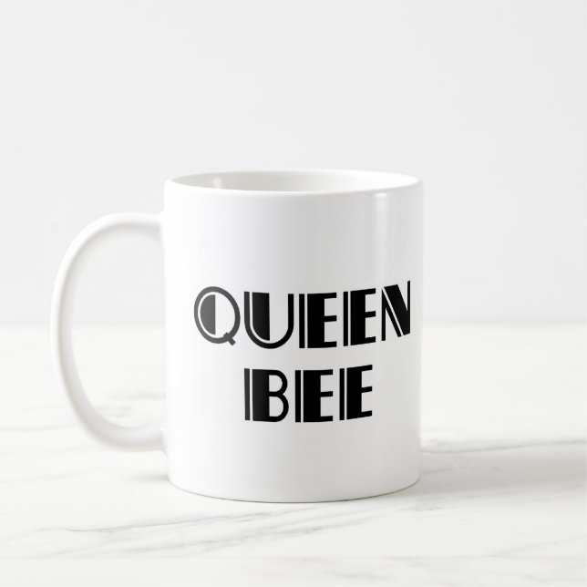 Queen bee magnet trucker hat coffee mug (Left)