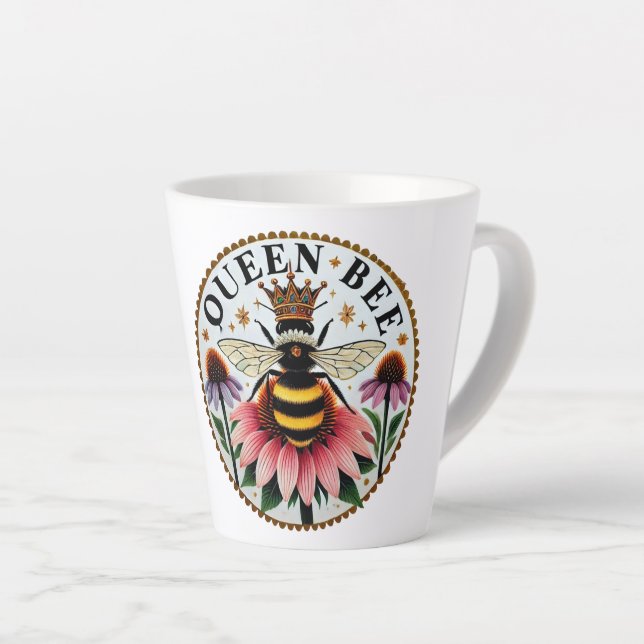 Queen Bee Mother's Day Bees                        Latte Mug (Right Angle)