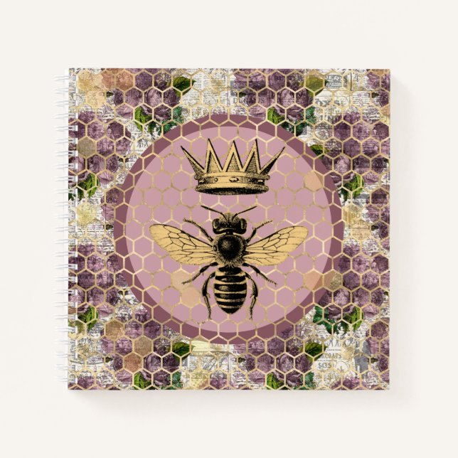 Queen Bee & Mystic Roses  Notebook (Front)
