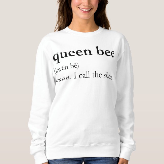 Queen Bee Noun Long Sleeve Sweater (Front)