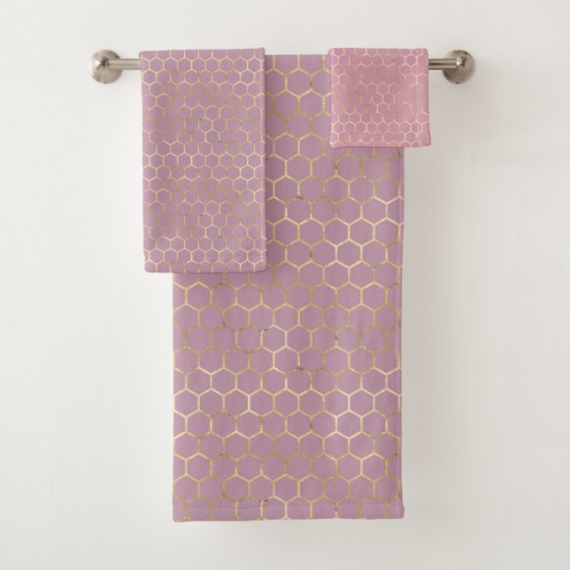 Queen Bee Pattern  Bath Towel Set (Insitu)