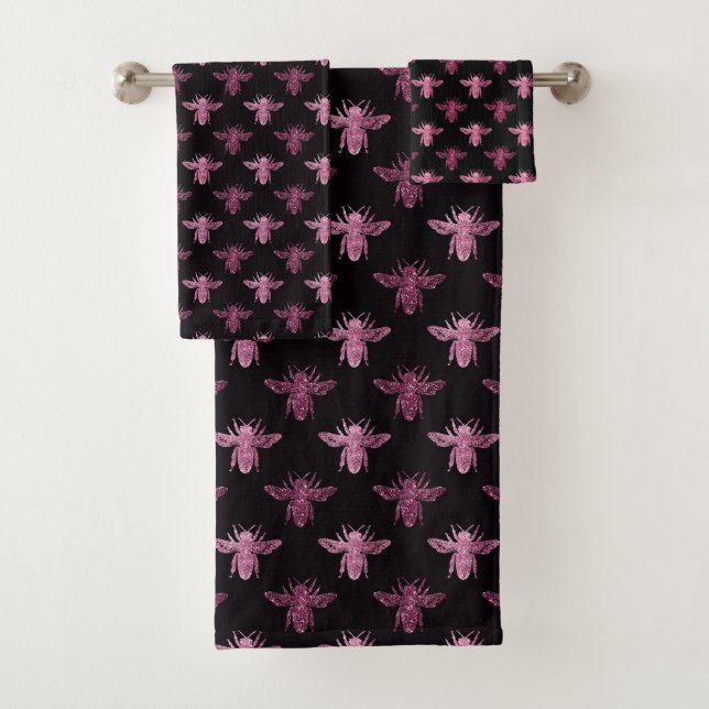 Queen Bee Pattern  Bath Towel Set (Insitu)