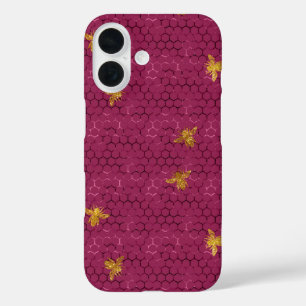 Queen Bee Pattern  iPhone 16 Case