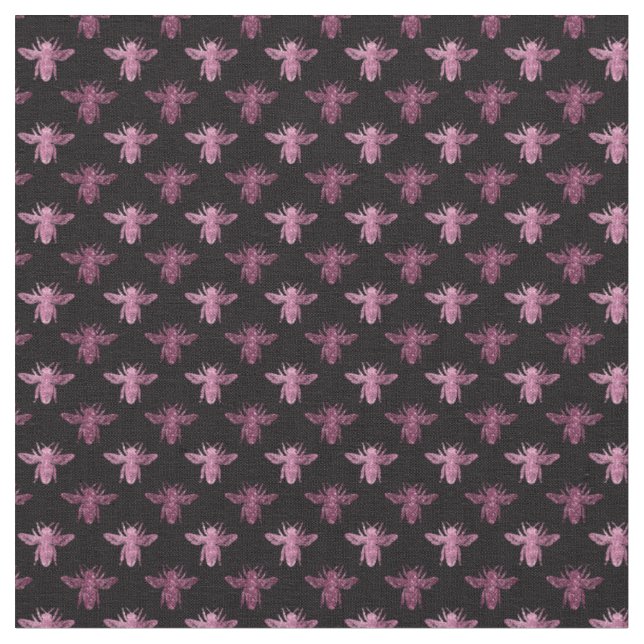 Queen Bee Pattern Fabric (Close Up)