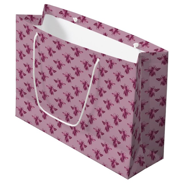 Queen Bee Pattern  Large Gift Bag (Front Angled)