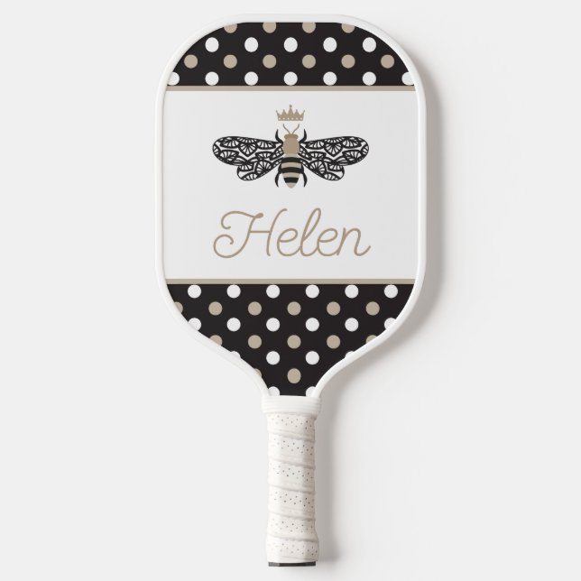 Queen Bee Personalised Pickleball Paddle (Front)