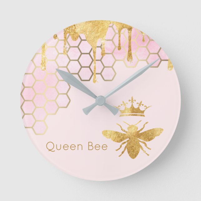 queen bee round clock (Front)