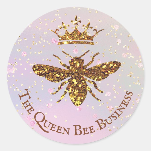 Queen Bee round sticker (Front)