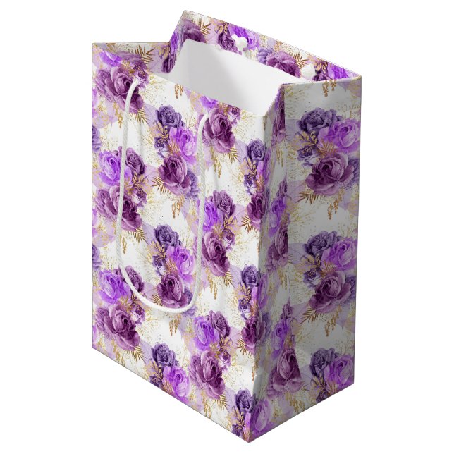 Queen Bee Series Design 1 Medium Gift Bag (Front Angled)
