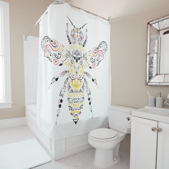 queen bee shower curtain (In Situ)