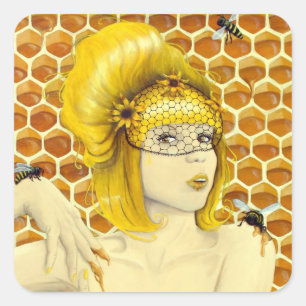 Queen Bee stickers - surreal fantasy art