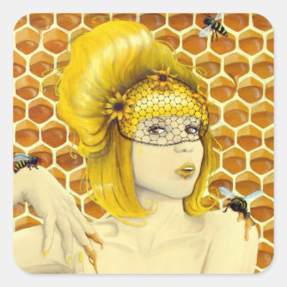 Queen Bee stickers - surreal fantasy art