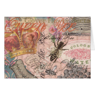 Queen Bee Vintage Beautiful Collage