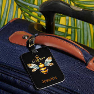 Queen Bee Vintage Personalized Luggage Tag