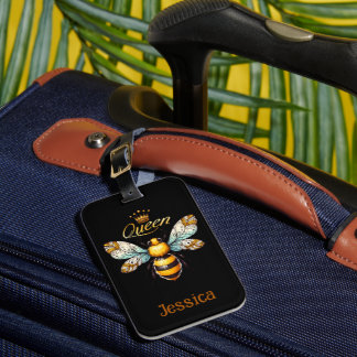 Queen Bee Vintage Personalized Luggage Tag