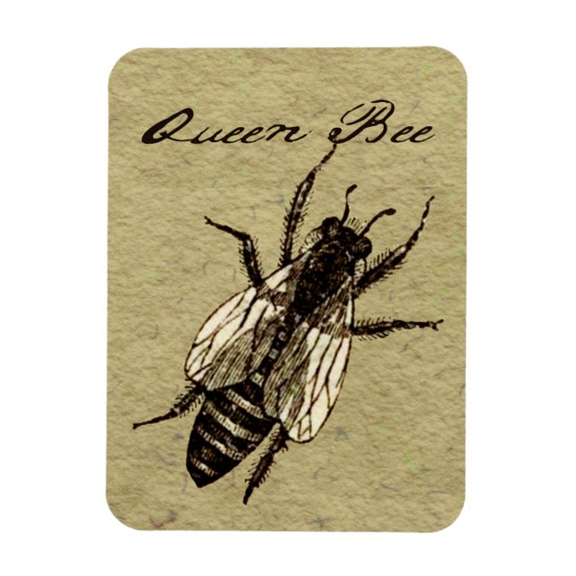Queen Bee Wildlife Bug Insect Magnet (Vertical)
