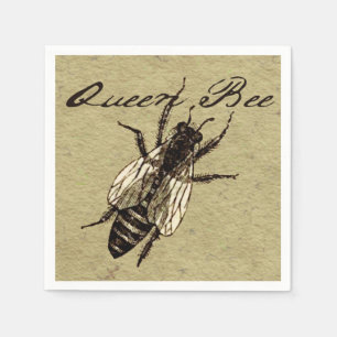 Queen Bee Wildlife Bug Insect Napkin