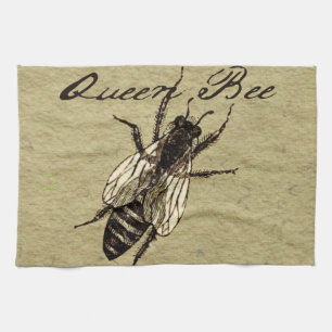 Queen Bee Wildlife Bug Insect Tea Towel