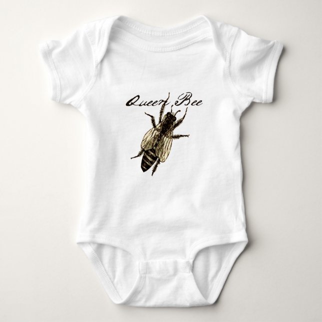 Queen Bee Wildlife Flying Bug Insect Baby Bodysuit (Front)