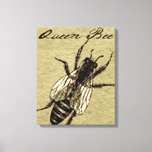 Queen Bee Wildlife Flying Bug Insect Canvas Print