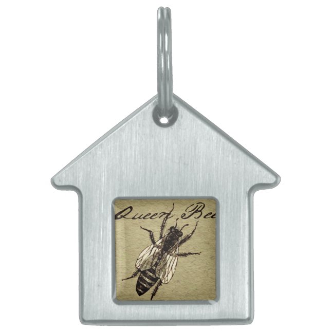 Queen Bee Wildlife Flying Bug Insect Pet Tag (Front)