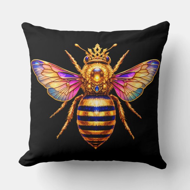Queen Bee With Crown Cushion (Front)